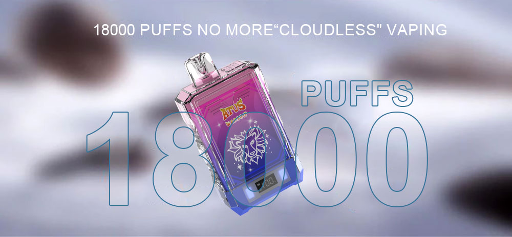 DE015 บุหรี่ไฟฟ้าแบบใช้แล้วทิ้ง 18000 Puffs พร้อมหน้าจอแสดงผล LED และการไหลเวียนอากาศที่ปรับได้ ATVS Vape