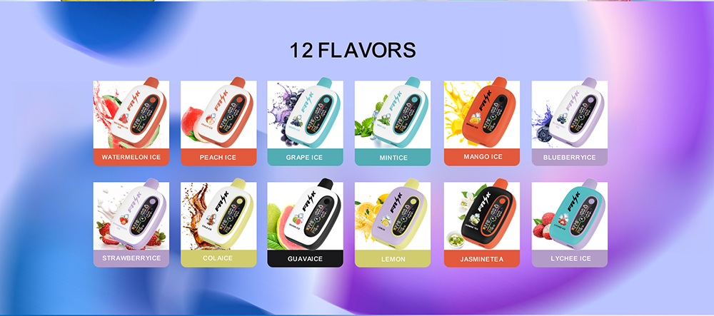 DE016 25000 Puffs บุหรี่ไฟฟ้าแบบใช้แล้วทิ้งพร้อมหน้าจอแสดงผล LED และการไหลเวียนอากาศที่ปรับได้ ชาร์จไฟได้ ATVS Vape