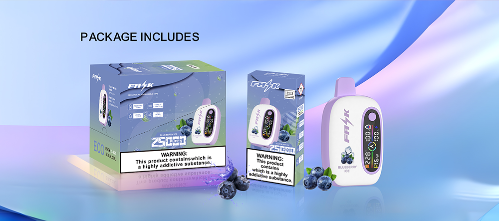 DE016 25000 Puffs บุหรี่ไฟฟ้าแบบใช้แล้วทิ้งพร้อมหน้าจอแสดงผล LED และการไหลเวียนอากาศที่ปรับได้ ชาร์จไฟได้ ATVS Vape