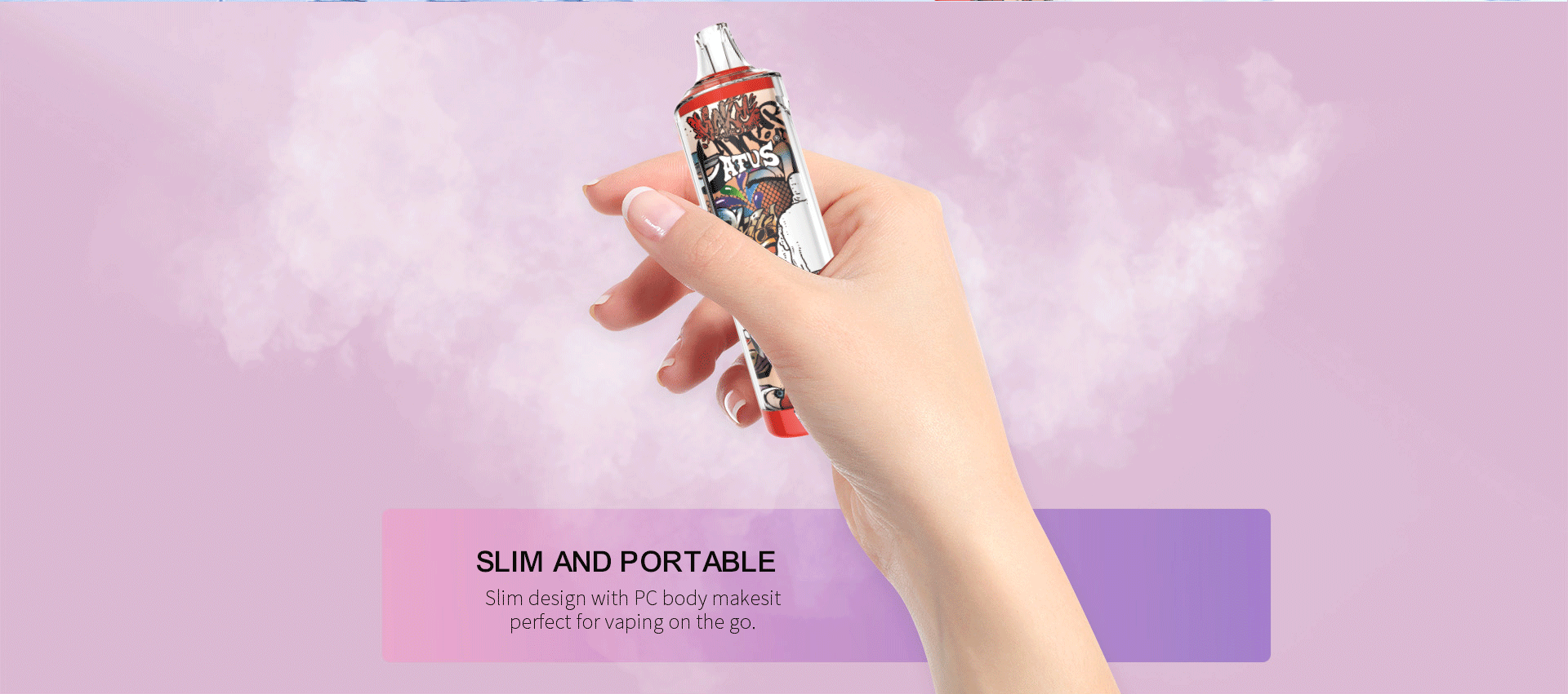 DE018 13000 Puffs บุหรี่ไฟฟ้าแบบใช้แล้วทิ้งพร้อมระบบชาร์จไฟ ATVS Vape