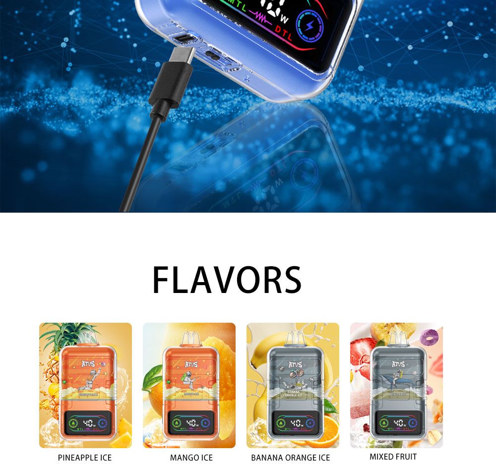 DE021 บุหรี่ไฟฟ้าแบบใช้แล้วทิ้ง 30000 พัฟ พร้อมหน้าจอแสดงผล LED และปรับการไหลเวียนอากาศได้ MTL DTL