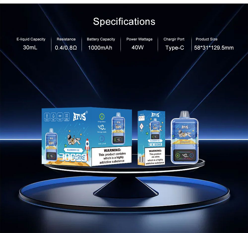 DE021 บุหรี่ไฟฟ้าแบบใช้แล้วทิ้ง 30000 พัฟ พร้อมหน้าจอแสดงผล LED และปรับการไหลเวียนอากาศได้ MTL DTL