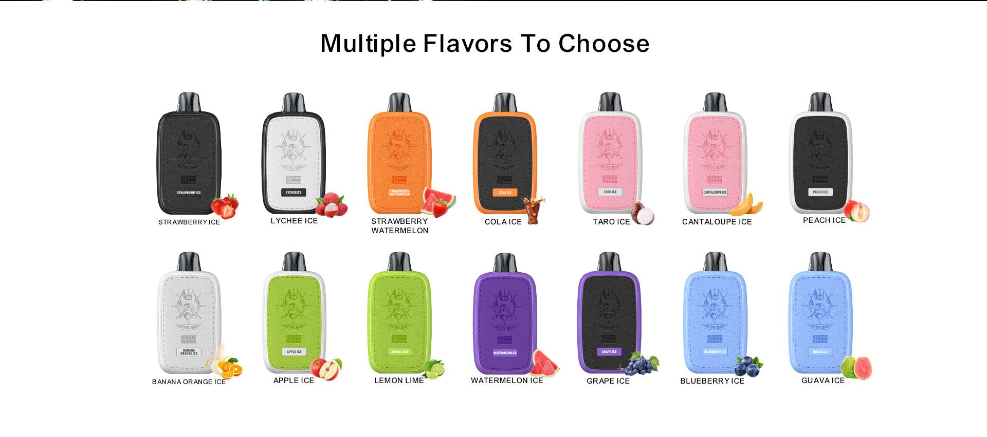 DE023 40000 Puffs บุหรี่ไฟฟ้าแบบใช้แล้วทิ้งพร้อมหน้าจอเต็ม ชาร์จไฟได้ และปรับการไหลเวียนอากาศได้ ATVS Vape